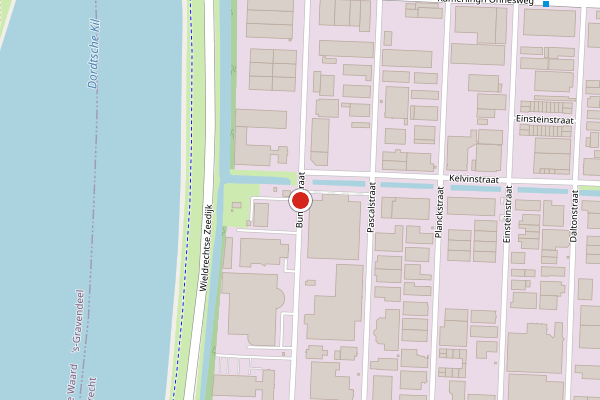Brandweer-melding op Bunsenstraat, Dordrecht op 23 juni, kaart-overzicht