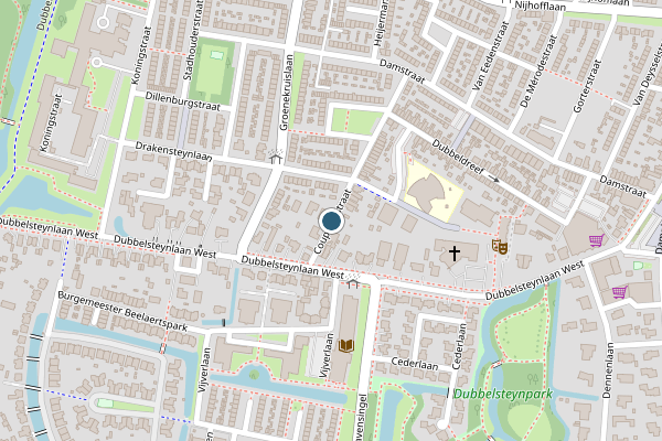 Politie-melding op Couperusstraat, Dordrecht op 23 juni, kaart-overzicht