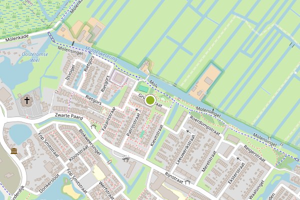 Ambulance-melding op Gruttostraat, Alblasserdam op 22 juni, kaart-overzicht