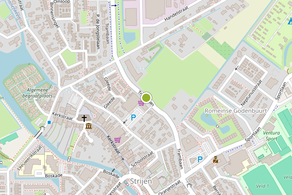 Ambulance-melding op Strijen op 24 juni, kaart-overzicht