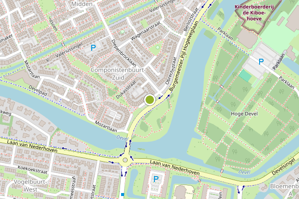 Ambulance-melding op Offenbachstraat, Zwijndrecht op 24 juni, kaart-overzicht