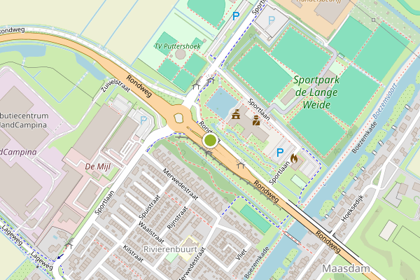Ambulance-melding op Maasdam op 25 juni, kaart-overzicht