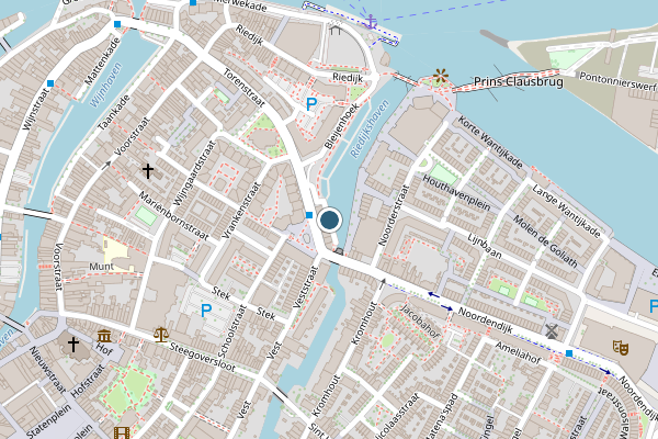 Politie-melding op Torenstraat, Dordrecht op 25 juni, kaart-overzicht