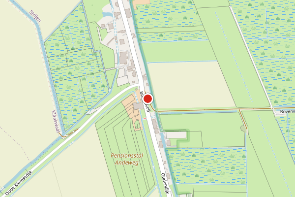 Brandweer-melding op Bovenweg, Strijen op 25 juni, kaart-overzicht