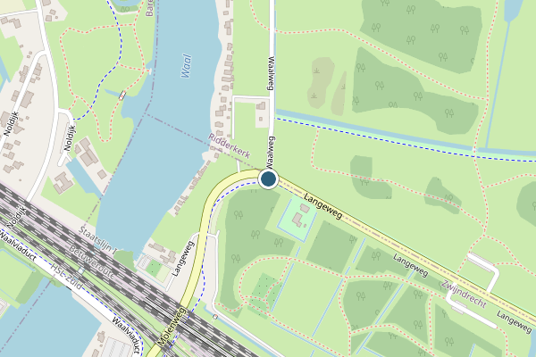 Politie-melding op Waalweg, Heerjansdam op 25 juni, kaart-overzicht