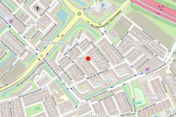 Brandweer-melding op Cornelis Evertsenstraat, Zwijndrecht op 25 juni, kaart-overzicht