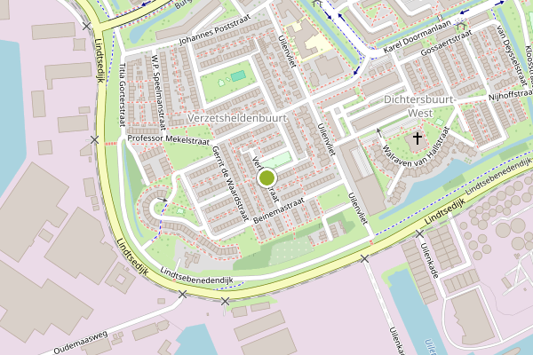 Ambulance-melding op Verleunstraat, Zwijndrecht op 25 juni, kaart-overzicht