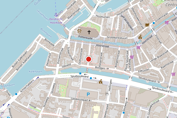 Brandweer-melding op Ruitenstraat, Dordrecht op 25 juni, kaart-overzicht