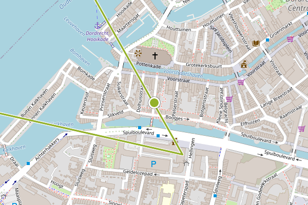 Ambulance-melding op Ruitenstraat, Dordrecht op 25 juni, kaart-overzicht