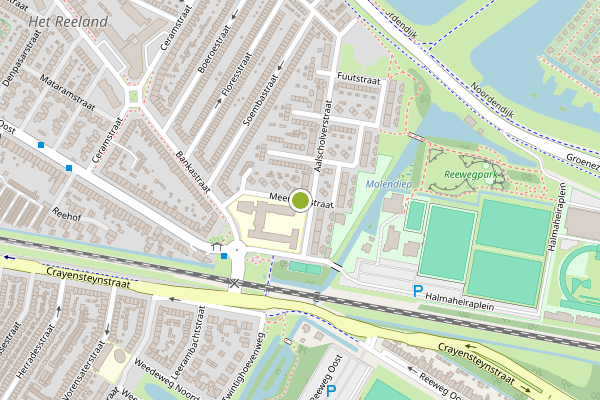 Ambulance-melding op Meerkoetstraat, Dordrecht op 26 juni, kaart-overzicht