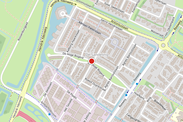 Brandweer-melding op De Hoge Bogerd, Hendrik-Ido-Ambacht op 26 juni, kaart-overzicht