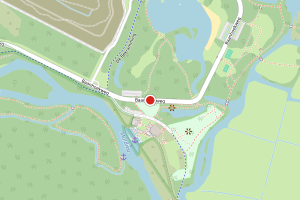 Brandweer-melding op Baanhoekweg, Dordrecht op 26 juni, kaart-overzicht