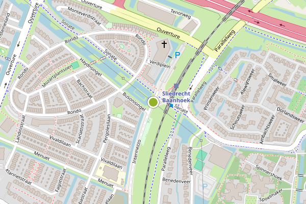 Ambulance-melding op Intermezzo, Sliedrecht op 26 juni, kaart-overzicht