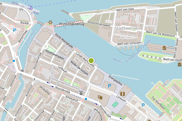 Ambulance-melding op Lange Wantijkade, Dordrecht op 27 juni, kaart-overzicht