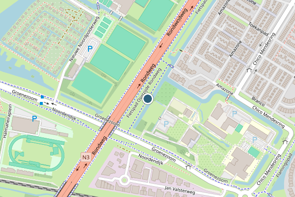 Politie-melding op Amazonepad, Dordrecht op 27 juni, kaart-overzicht