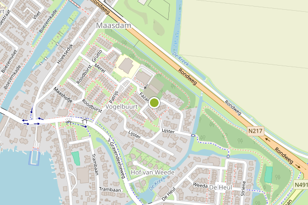 Ambulance-melding op Fazant, Maasdam op 27 juni, kaart-overzicht