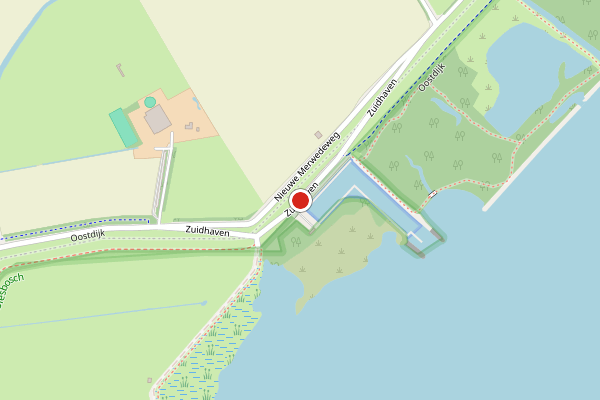 Brandweer-melding op Zuidhaven, Dordrecht op 27 juni, kaart-overzicht